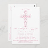 最初の聖餐式招待状はがき（クロス付き） ポストカード (正面/裏面)