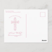 最初の聖餐式招待状はがき（クロス付き） ポストカード (裏面)