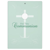 最初の聖餐式、ソフトグリーンの台本 クリップボード (裏面)