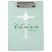 最初の聖餐式、ソフトグリーンの台本 クリップボード (正面)