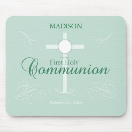 最初の聖餐式、ソフトグリーンの台本 マウスパッド