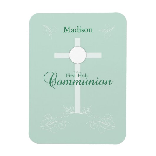 最初の聖餐式、ソフトグリーンの台本 マグネット (縦)