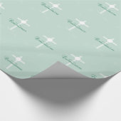 最初の聖餐式、ソフトグリーンの台本 ラッピングペーパー (コーナー)