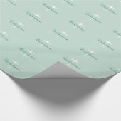 最初の聖餐式、ソフトグリーンの台本 ラッピングペーパー (コーナー)