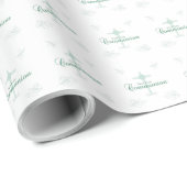 最初の聖餐式、ソフトグリーンの台本 ラッピングペーパー (ロールコーナー)