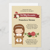 最初の聖餐式*背景色を選択 招待状 (正面/裏面)