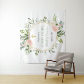 最初の聖餐用ピンク金ゴールドの背景 タペストリー (インサイチュ)