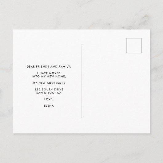 最初の自宅案内はがき ポストカード (裏面)