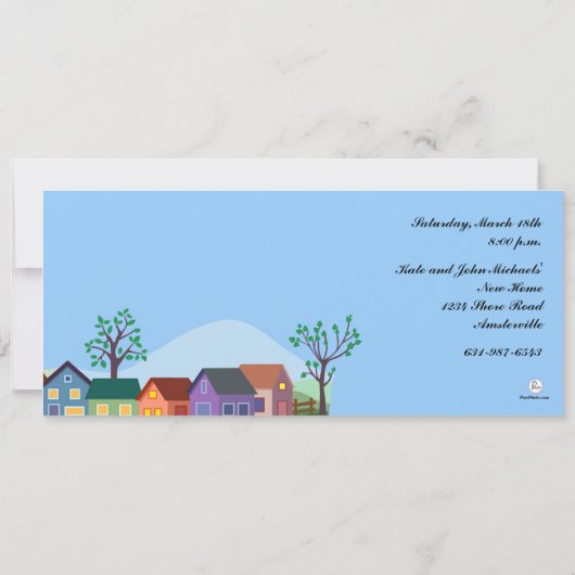 最初の自宅発表 案内状 (裏面)