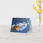 最初の落ちた詩のグリーティングカード カード (黄色い花)