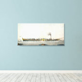 最初の蒸気船シャルル・フィリップ キャンバスプリント (インサイチュ (ウッドフロア))