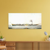 最初の蒸気船シャルル・フィリップ キャンバスプリント (インサイチュ (リビング))