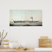 最初の蒸気船シャルル・フィリップ ポスター (キッチン)