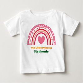 最初の虹の旅 1歳の誕生日写真 ベビーTシャツ