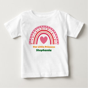最初の虹の旅 1歳の誕生日写真 ベビーTシャツ