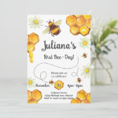 最初の蜂の日誕生日パーティー招待状 招待状 (スタンド正面)