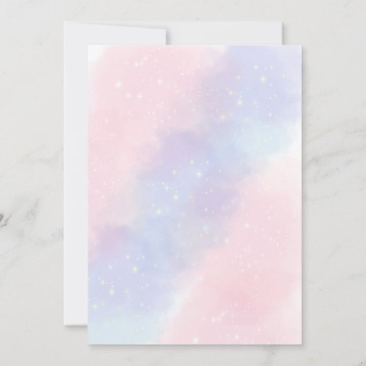 最初の誕生日に熱気球のようなものの1つ 招待状 (裏面)