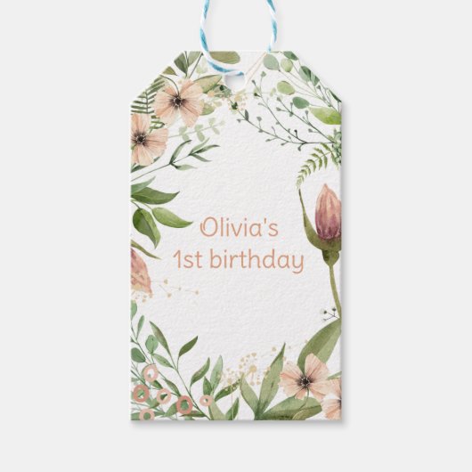 最初の誕生日に雑草のように育ち ギフトタグ (正面)