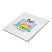 最初の誕生日の写真モダンを1つ追加する日付 タイル (側面)