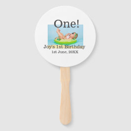 最初の誕生日の写真モダンを1つ追加する日付 ハンドファン