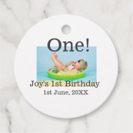 最初の誕生日の写真モダンを1つ追加する日付 フェイバータグ