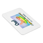 最初の誕生日の写真モダンを1つ追加する日付 マグネット (右側)