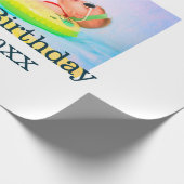 最初の誕生日の写真モダンを1つ追加する日付 ラッピングペーパー (角)