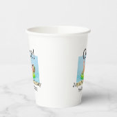 最初の誕生日の写真モダンを1つ追加する日付 紙コップ (左)