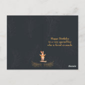 最初の誕生日の動物カード ポストカード (裏面)