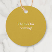 最初の誕生日の最初の誕生日、ナンバーワンのファンシー金ゴールド フェイバータグ (裏面)