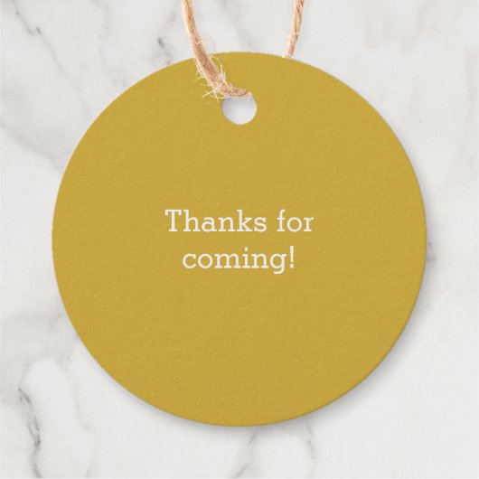 最初の誕生日の最初の誕生日、ナンバーワンのファンシー金ゴールド フェイバータグ (裏面)