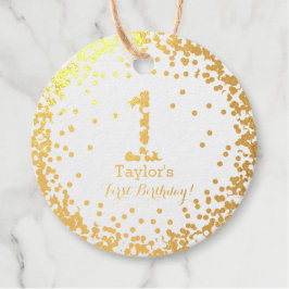 最初の誕生日の最初の誕生日、ナンバーワンのファンシー金ゴールド フェイバータグ