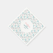 最初の誕生日の紙ナプキン。 スタンダードカクテルナプキン (角)