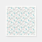 最初の誕生日の紙ナプキン。 スタンダードカクテルナプキン (正面)