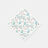 最初の誕生日の紙ナプキン。 スタンダードカクテルナプキン (角)