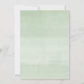 最初の誕生日の緑のバルーンは緑色の茶色を付ける 招待状 (裏面)