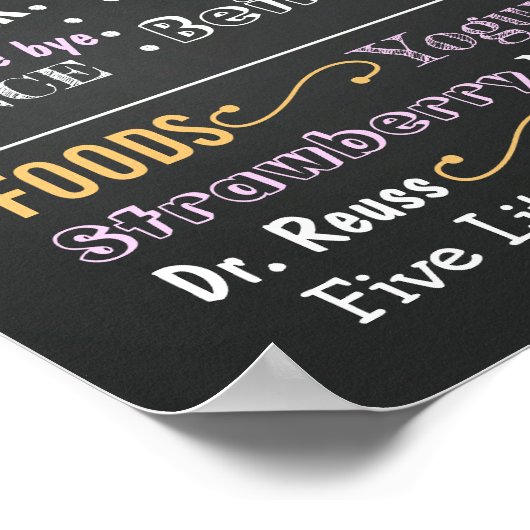 最初の誕生日の黒板のサイン女 ポスター (角)