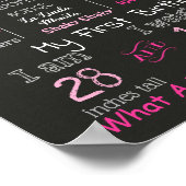 最初の誕生日の黒板の看板ポスターチョークボード ポスター (角)