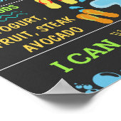 最初の誕生日の黒板の署名プールパーティー ポスター (角)