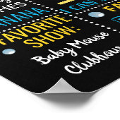 最初の誕生日の黒板サインラバーダック ポスター (角)