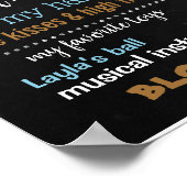 最初の誕生日の黒板サイン男の子 ポスター (角)