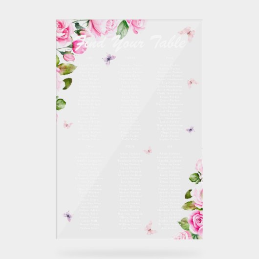 最初の誕生日アクリルの座席表の記号 アクリルサイン (正面)