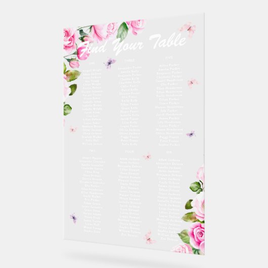 最初の誕生日アクリルの座席表の記号 アクリルサイン (傾斜)