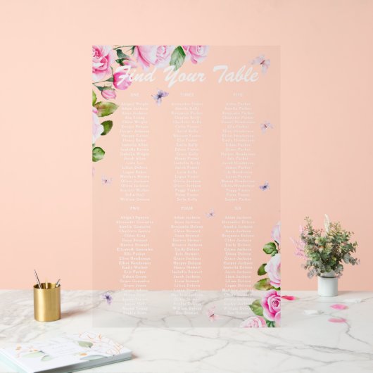 最初の誕生日アクリルの座席表の記号 アクリルサイン (ウェディング)