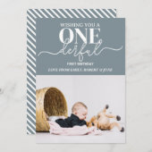 最初の誕生日オンダーフルタイポグラフィカード シーズンカード (正面/裏面)