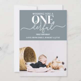 最初の誕生日オンダーフルタイポグラフィカード シーズンカード