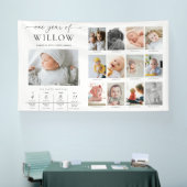 最初の誕生日カスタムフォトマイルストーンのタイムライン 横断幕 (トレードショー)