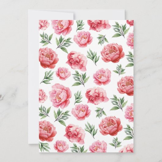 最初の誕生日カボチャとピンクのフローラパーティー 招待状 (裏面)