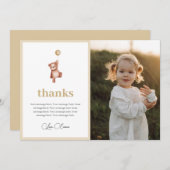 最初の誕生日サンキューカード(写真あり) サンキューカード (正面/裏面)