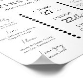 最初の誕生日シンプルフォトマイルストーンのタイムライン ポスター (角)